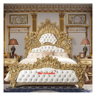 Wooden Carved Luxury King Size Bed