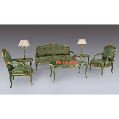 Star Enterprises Wooden Hand Carved French Style Sofa SOFA-067 - Image 3