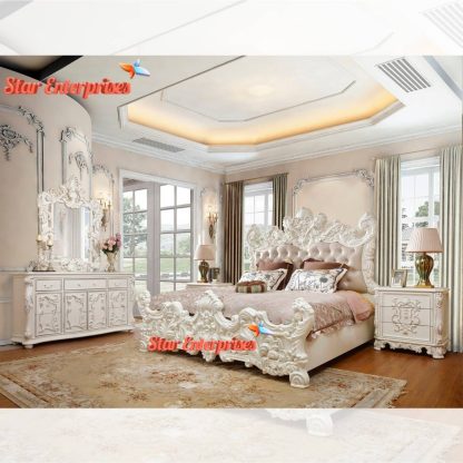 Star Enterprises Wooden Royal King Size Bed BD-040 - Image 2