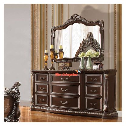 Star Enterprises Wooden Royal King Size Bed BD-037 - Image 3