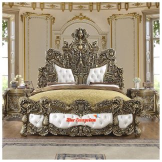 Wooden Royal Maharaja King Size Bed