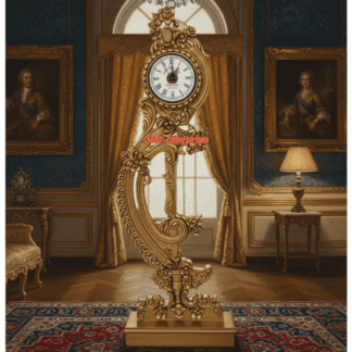 Antique Gold Finish Grandfather Clock