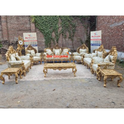 Luxury Maharaja Hand Carved Sofa Set