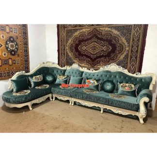 Luxury Teak Wood L-Shape Sofa Set