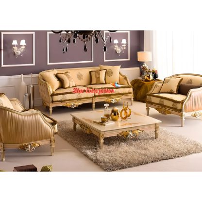 Teak Wood Traditional Sofa Set