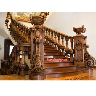 Wooden European Style Master And Railing Pillars