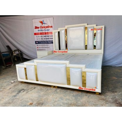 Star Enterprises Wooden Modern Style Double Bed BD-0103 - Image 3