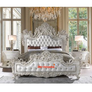 Wooden Royal Hand Carved King Size Bed