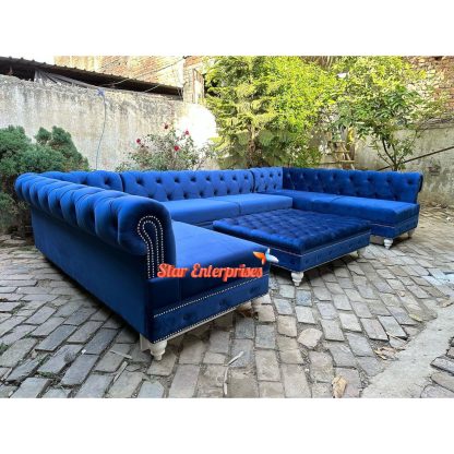 Star Enterprises Wooden Royal Luxury L-Shape Sofa Set L-SOFA-05 - Image 5