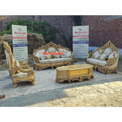 Star Enterprises Wooden Arabian Style Maharaja Sofa Set SOFA-080 - Image 5