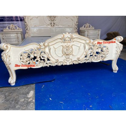 Star Enterprises Wooden Royal Queen Size Bed BD-092 - Image 4