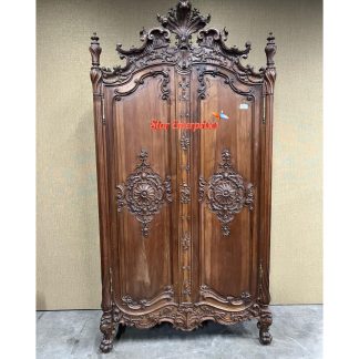 Antique Traditional Style Teak Wood Wardrobe