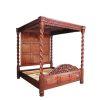 Star Enterprises Elegant Designer Teak Wood Canopy Bed CNB-027 - Image 2