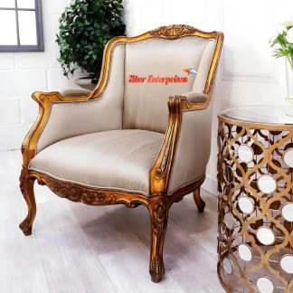 Luxury Classic Arabian Style Solid Teak Wood Chair