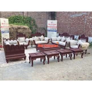 Teak Wood Fine Carved Classic Luxury Sofa Set