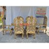 Star Enterprises Teak Wood Heavy Floral Hand Carved Luxury Dining Set DNG-029 - Image 3