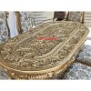 Star Enterprises Teak Wood Heavy Floral Hand Carved Luxury Dining Set DNG-029 - Image 4