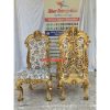 Star Enterprises Teak Wood Heavy Floral Hand Carved Luxury Dining Set DNG-029 - Image 9