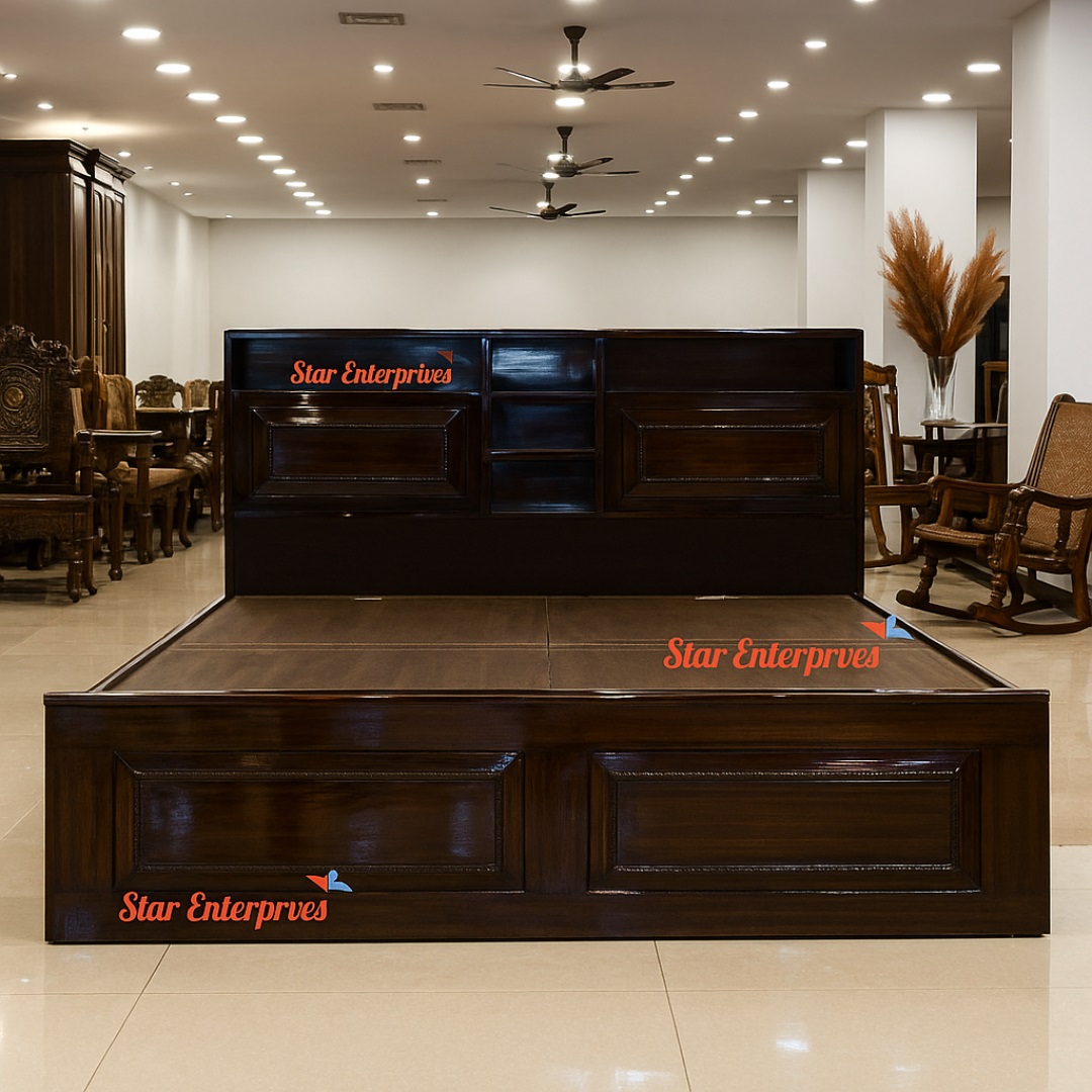 Wooden Modern Style Bed Design