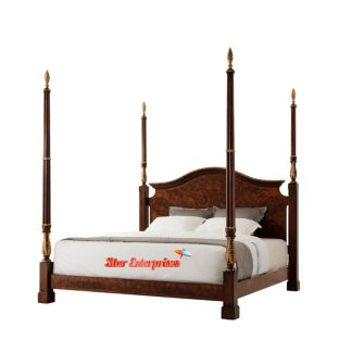 Wooden Colonial Style Poster Bed