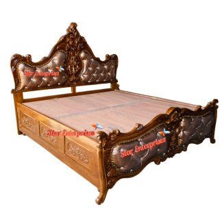 Wooden Designer Stylish Double Bed