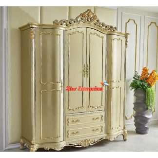 Wooden European Style Designer Wardrobe