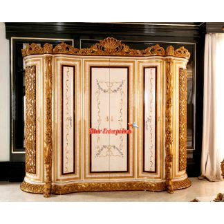 Wooden Luxury Deep Hand Carving Wardrobe