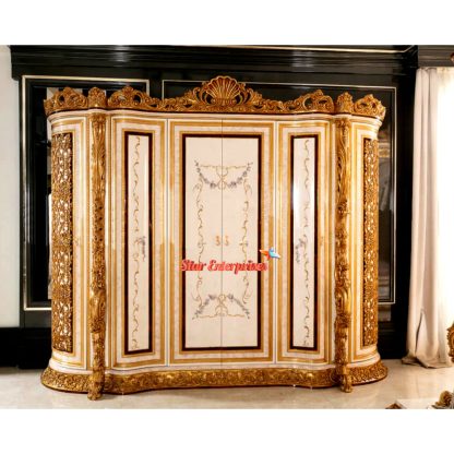 Wooden Luxury Deep Hand Carving Wardrobe