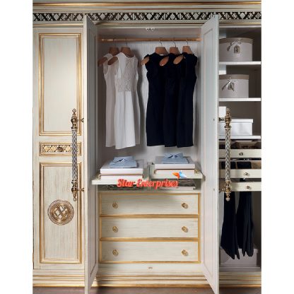 Star Enterprises Wooden Luxury Italian Style Wardrobe ALM-037 - Image 5
