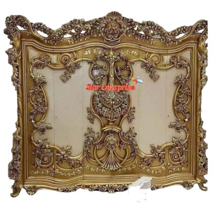 Star Enterprises Wooden Royal Heavy Hand Carving Wardrobe ALM-034 - Image 3