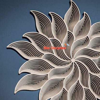 Star Enterprises Wooden Sunflower Handcrafted Art WD-016 - Image 3