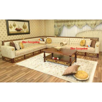 Arabic Style L-Shape Corner Sofa Set