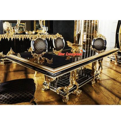 Star Enterprises Luxury European Style Wooden Carving Dining Table Set DNG-073 - Image 2