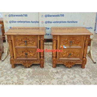 Solid Wood Traditional Bed Side Tables