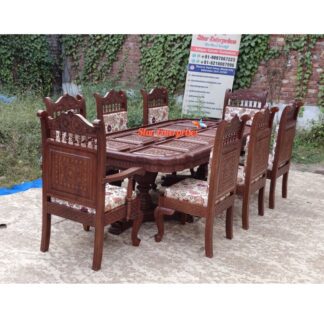 Teak-Wood-Antique-Engraving-Work-Dining-Set