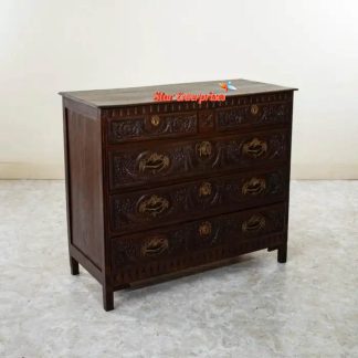 Teak Wood Antique Style Chest of Drawers