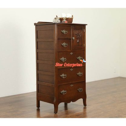 Star Enterprises Teak Wood Classic Chest of Drawers CHDR-026 - Image 3
