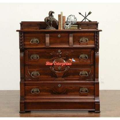 Teak Wood Designer Chest of Drawers