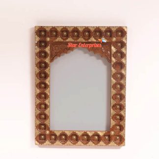 Teak Wood Designer Mirror Frame