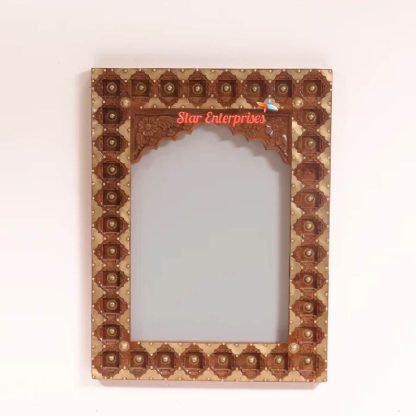 Teak Wood Designer Mirror Frame