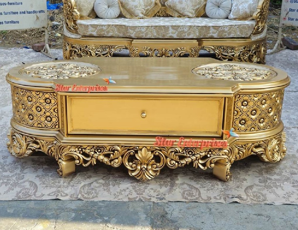 Teak-Wood-Floral-Hand-Carved-Royal-Center-Table