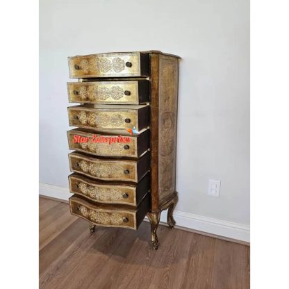 Star Enterprises Teak Wood Italian Style Chest of Drawers CHDR-030 - Image 2