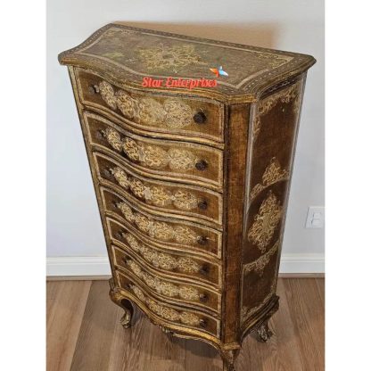 Star Enterprises Teak Wood Italian Style Chest of Drawers CHDR-030 - Image 3