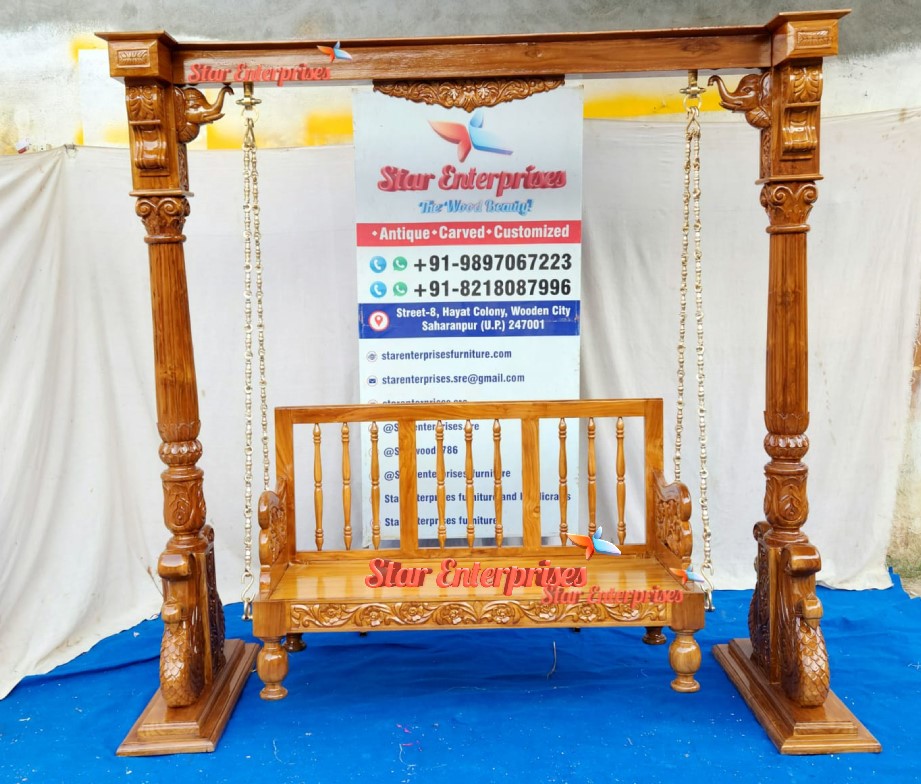 Teak-Wood-Modern-Style-Carved-Swing