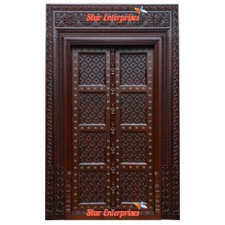 Teak Wood South Indian Style Double Door