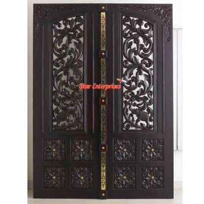 Teak Wood Traditional Temple Door