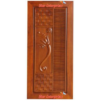 Wooden Deity Ganesha Structure Single Door