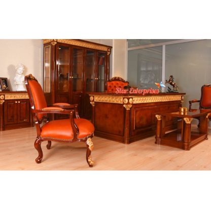 Wooden Designer Office Desk & Chairs