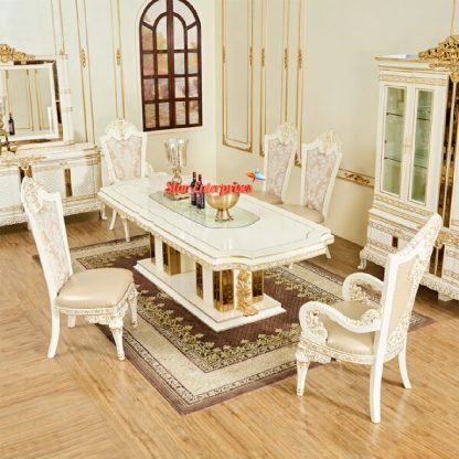 Wooden European Style Dining Table Set