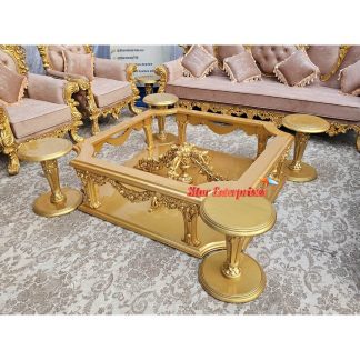 Wooden Gold Royal Handcrafted Center Table